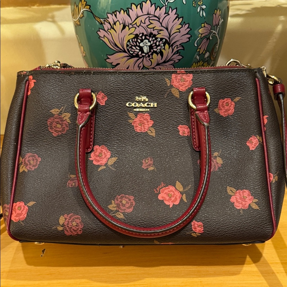 Coach Rose Pattern Crossbody